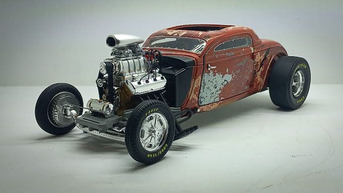 1934 Altered Hot Rod Rusted Steel By GMP - Route 66 Emporium